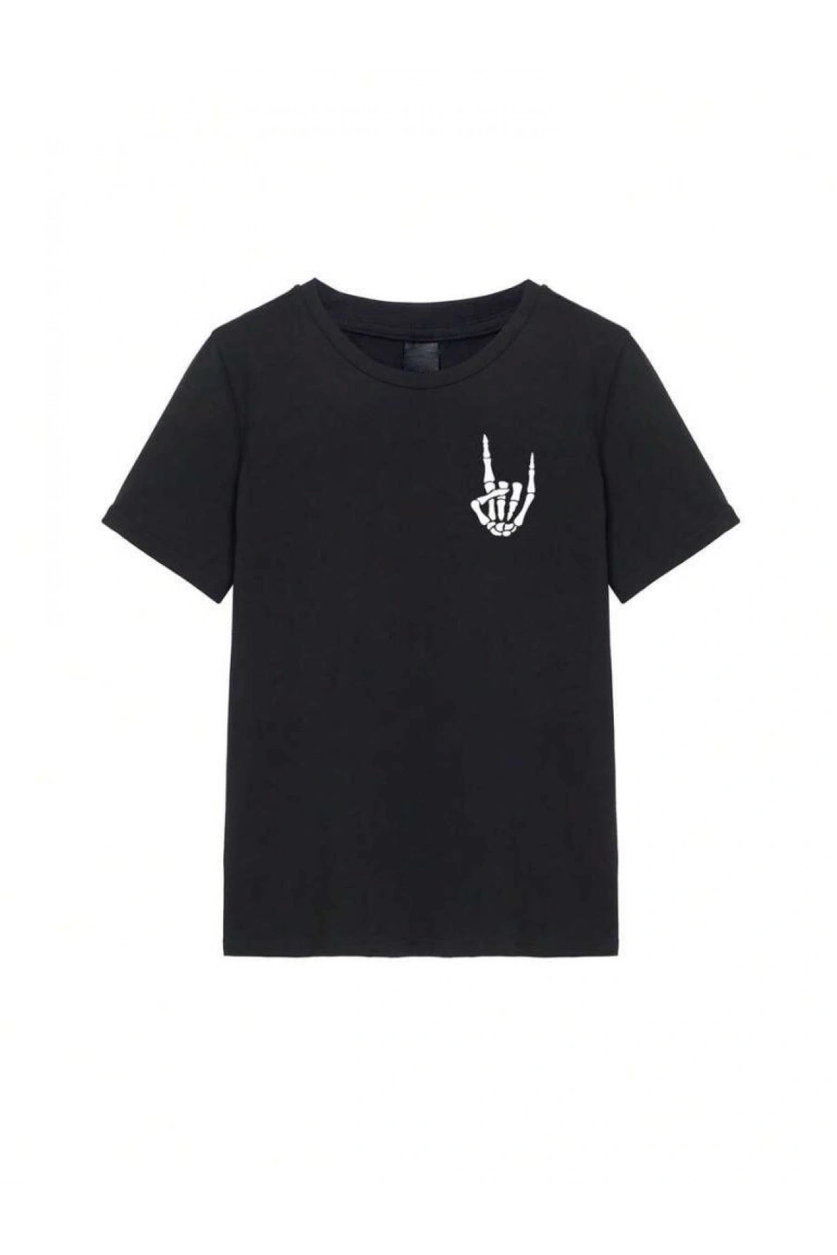 Erkek Baskılı Oversize T-shirt - Siyah