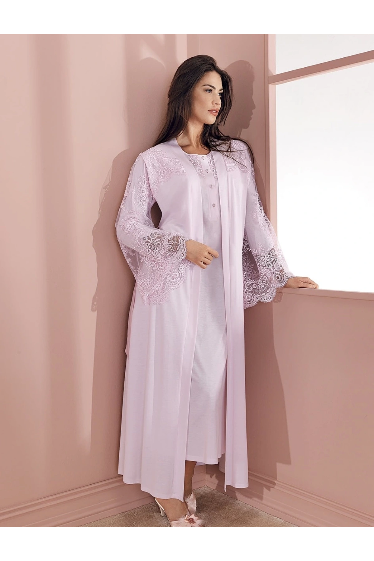 Espuar 737 Penye Uzun Gecelik Sabahlık Takım