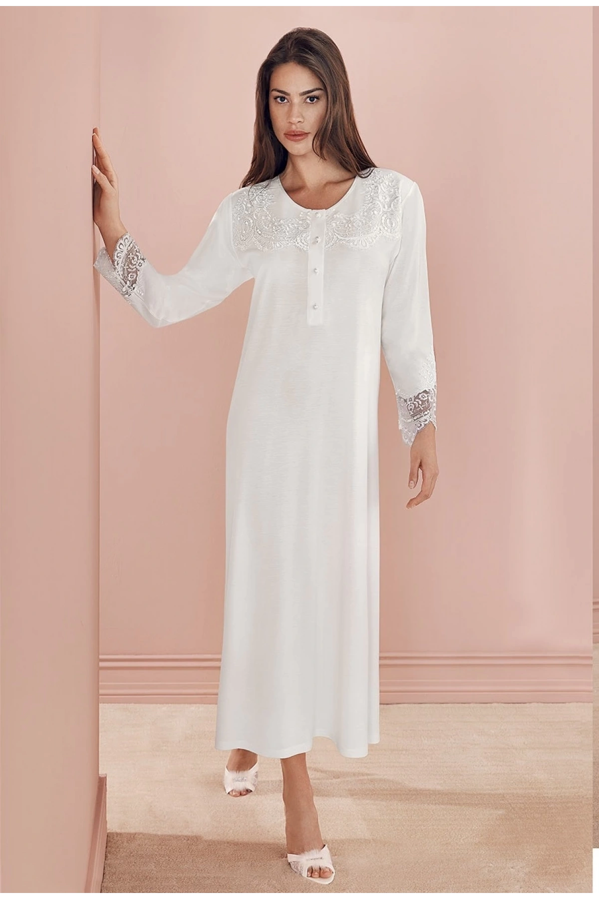 Espuar 737 Penye Uzun Gecelik Sabahlık Takım