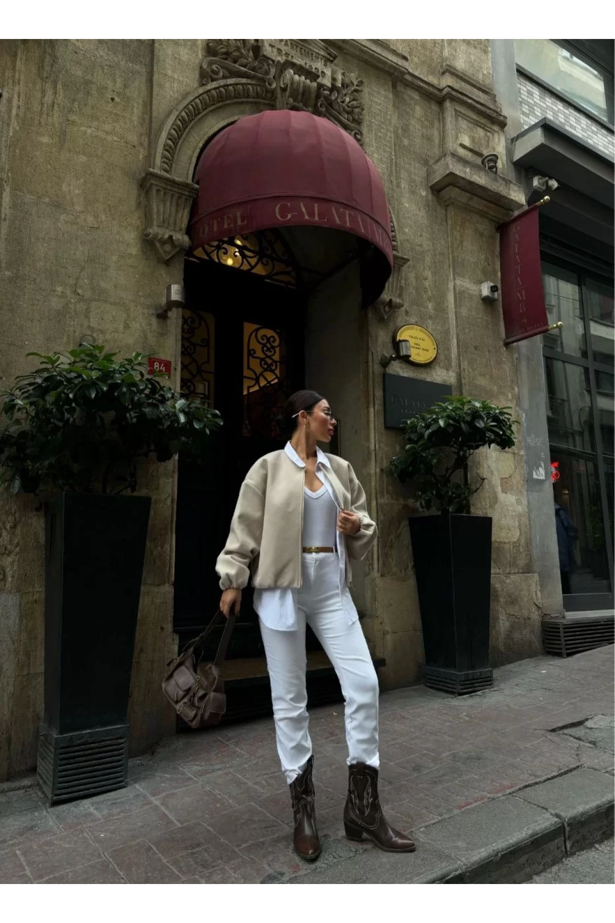 Kaşe Kaşmir Fermuarlı CEKET - Bej