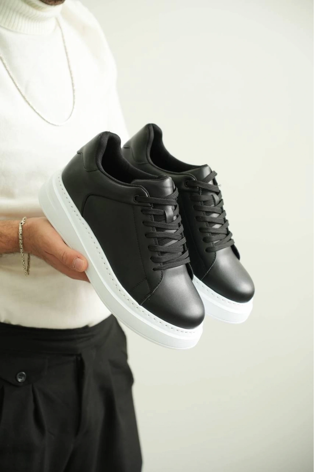 KB-B2 Kuback Siyah Cilt Günlük Erkek Ayakkabı