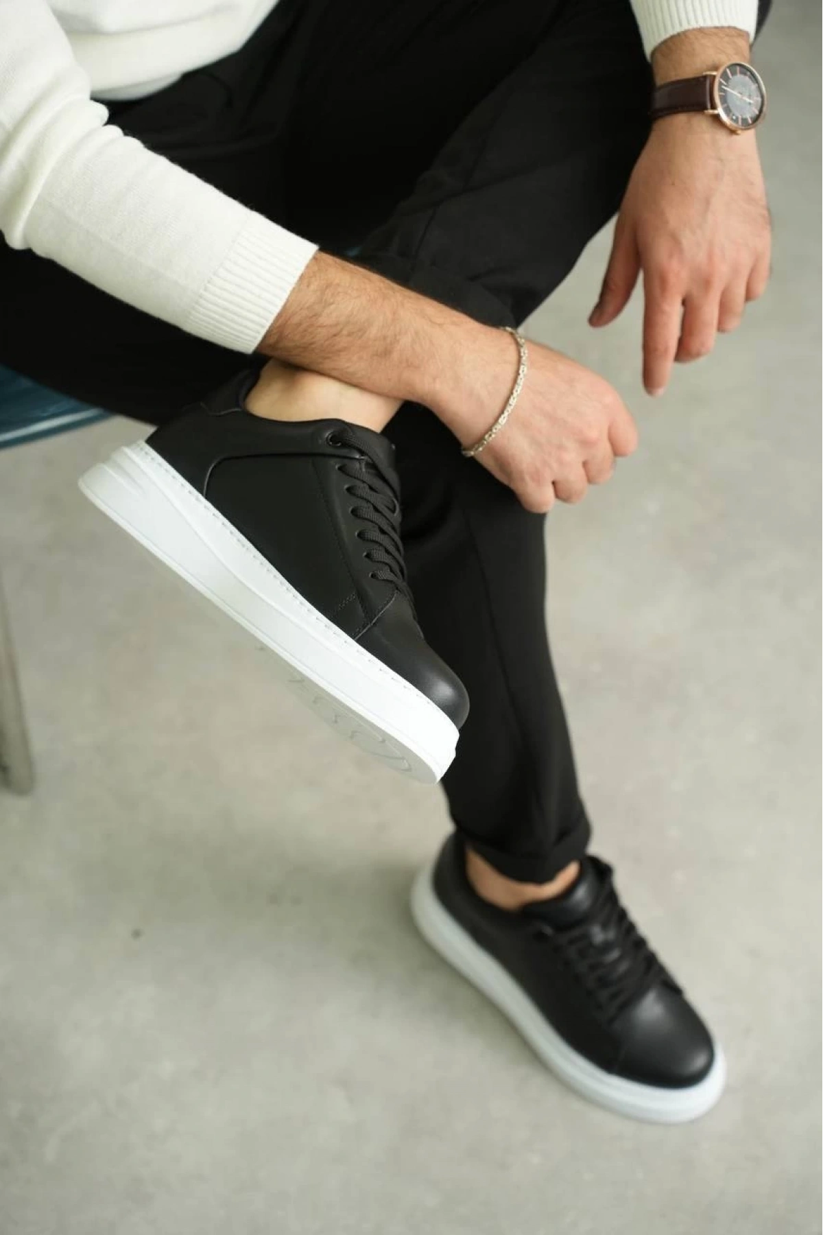 KB-B2 Kuback Siyah Cilt Günlük Erkek Ayakkabı