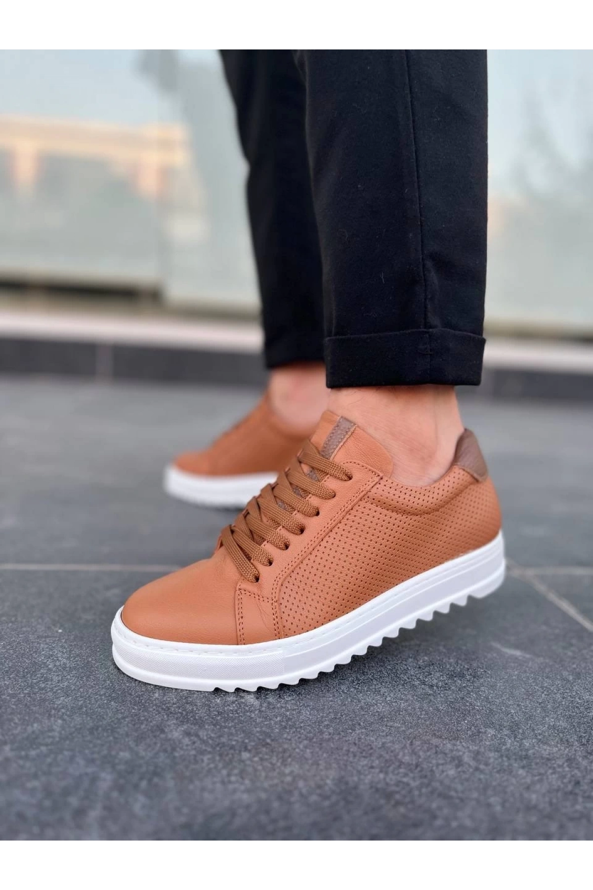 KB-DX2 Kuback Taba Deri Günlük Erkek Ayakkabı