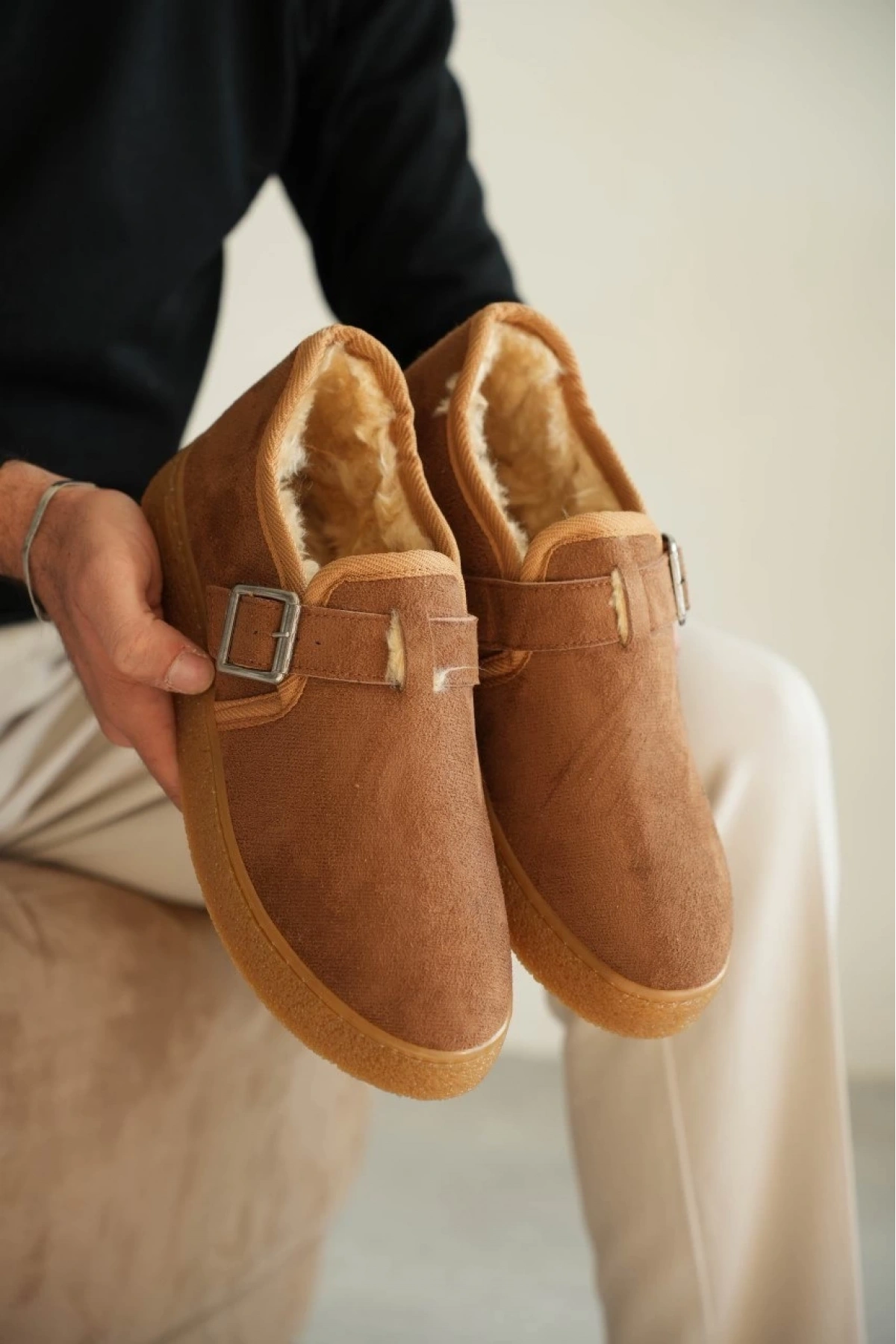 KB-KX1 Kuback Taba Kürklü Günlük Erkek Ayakkabı