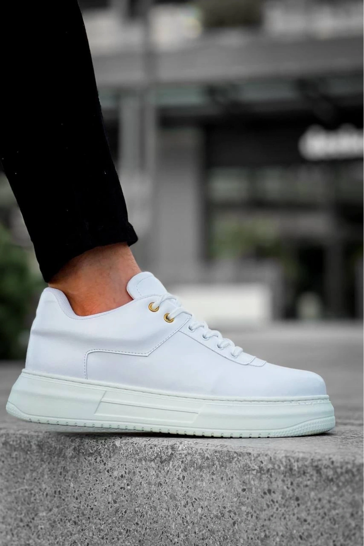 KB-X20 Kuback Beyaz Cilt Günlük Erkek Ayakkabı
