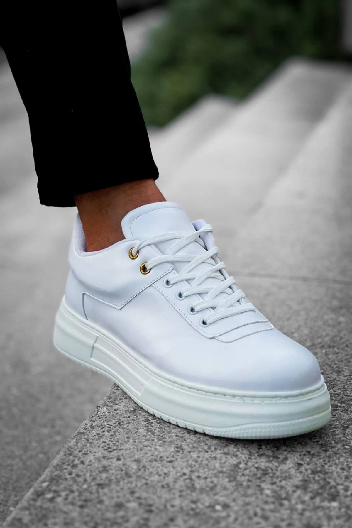 KB-X20 Kuback Beyaz Cilt Günlük Erkek Ayakkabı