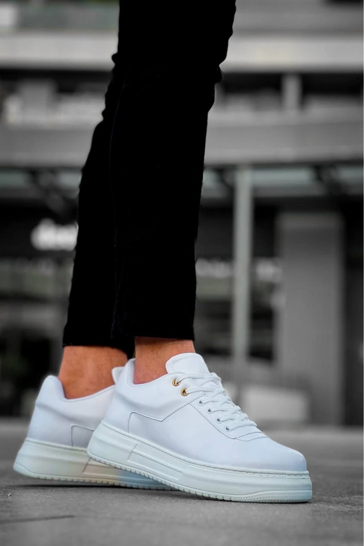 KB-X20 Kuback Beyaz Cilt Günlük Erkek Ayakkabı