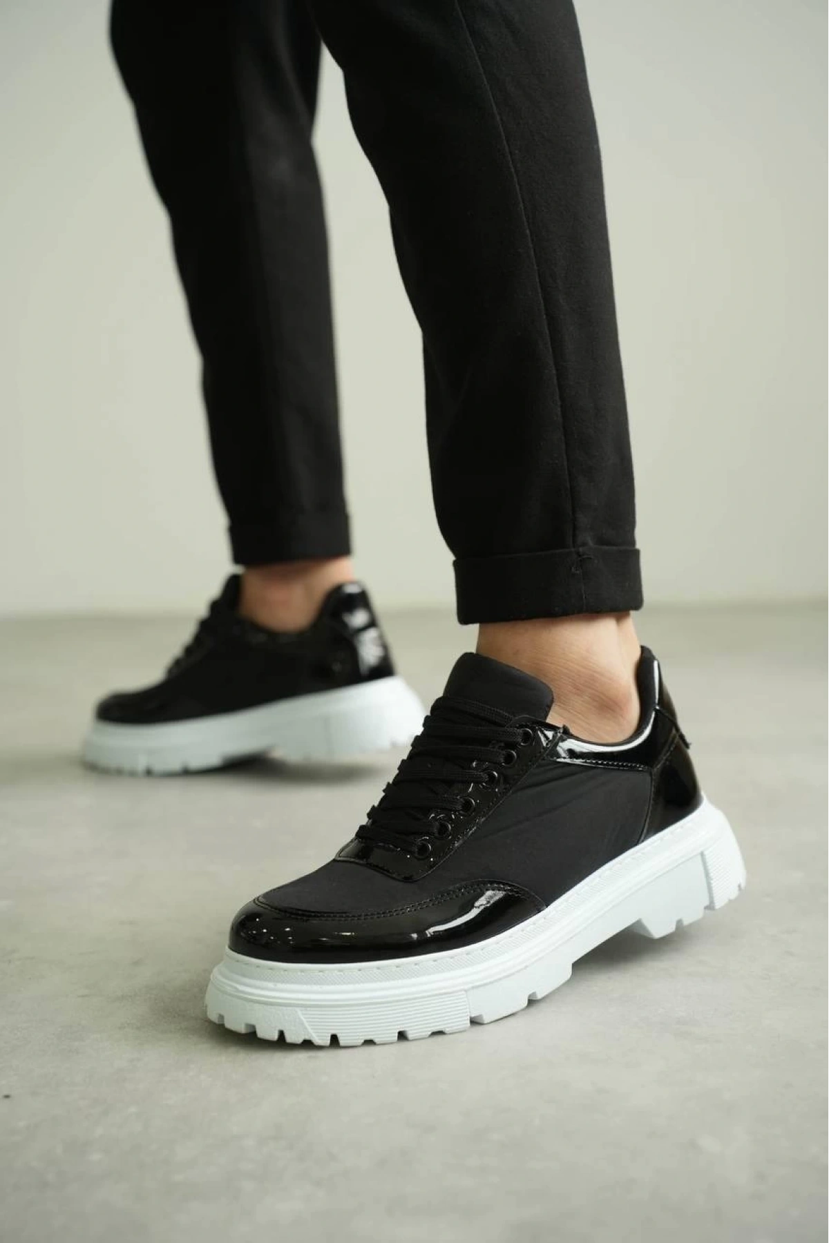 KB-X201 Kuback Siyah Rugan Paraşüt Günlük Erkek Ayakkabı