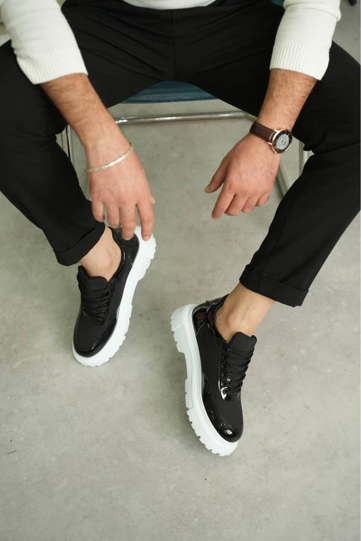 KB-X201 Kuback Siyah Rugan Paraşüt Günlük Erkek Ayakkabı