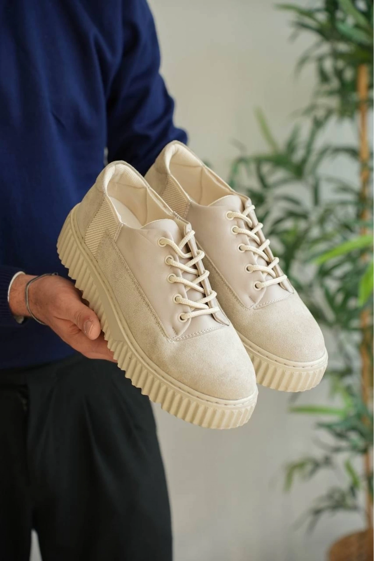 KB-X516 Kuback Bej Süet Günlük Erkek Ayakkabı