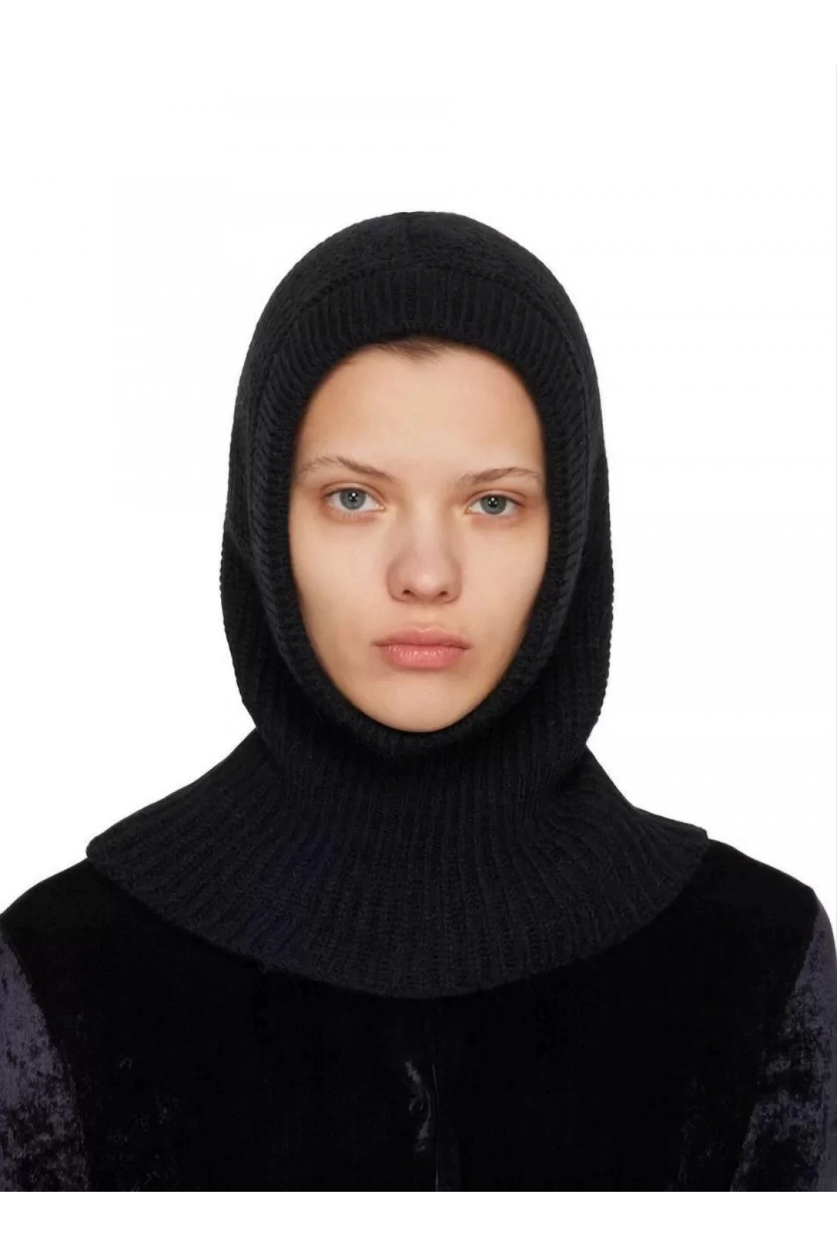 Kışlık Tam Kalıp Boğazlı Dokuma Triko Bere - Siyah