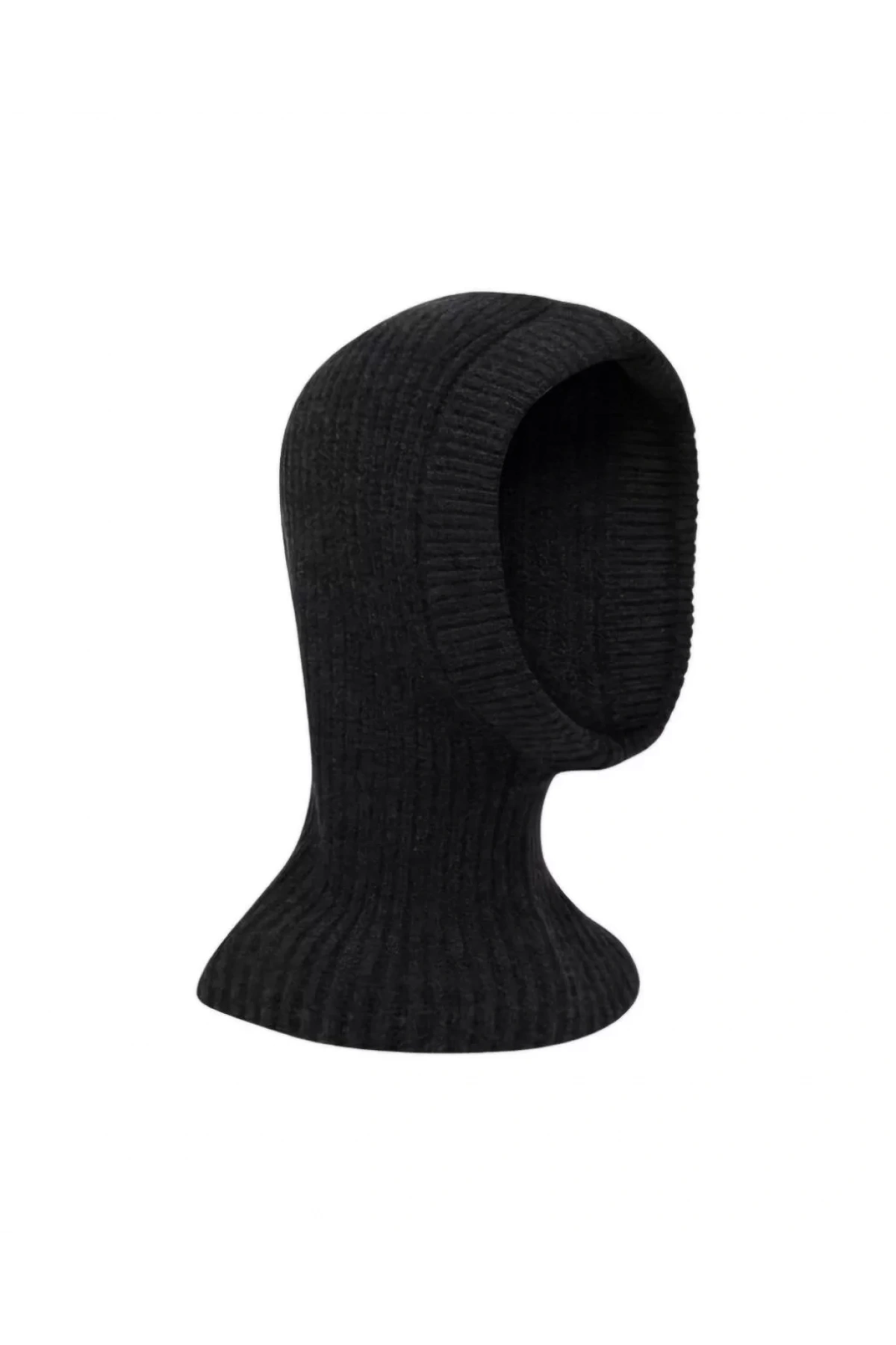 Kışlık Tam Kalıp Boğazlı Dokuma Triko Bere - Siyah