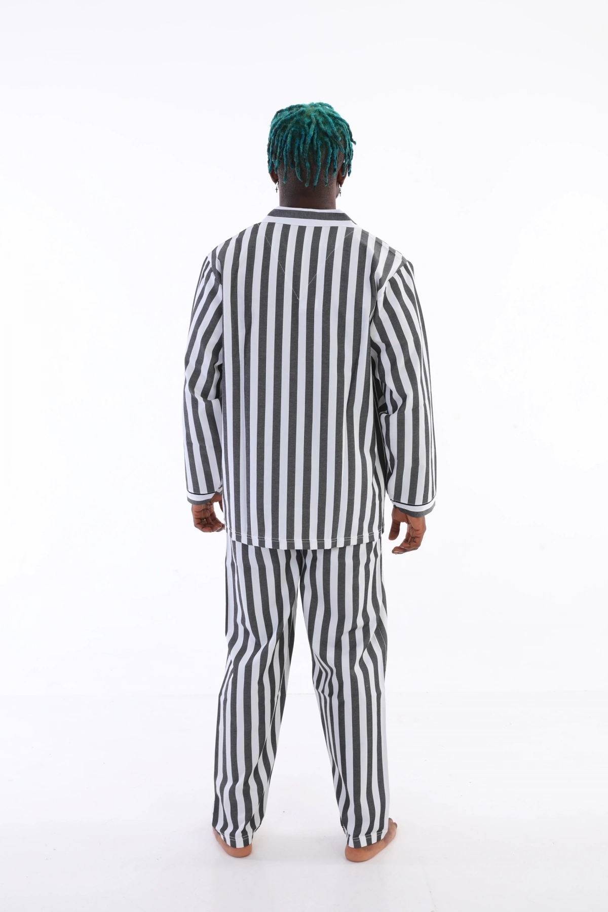 Kocabey 4007 Uzun Kol Çizgili Gaffur Erkek Pijama Takım