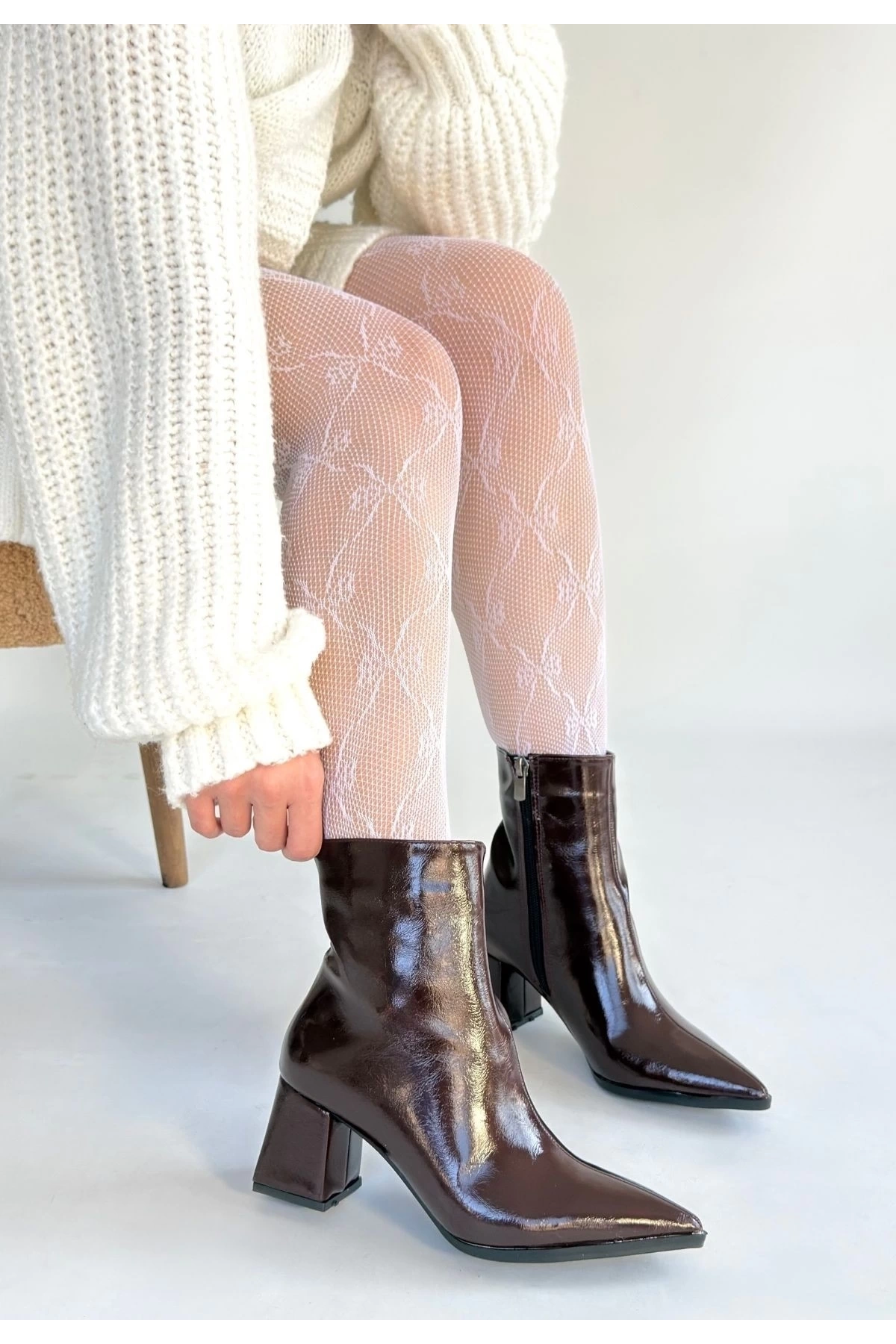 Mosy Bordo Rugan Topuklu Bot