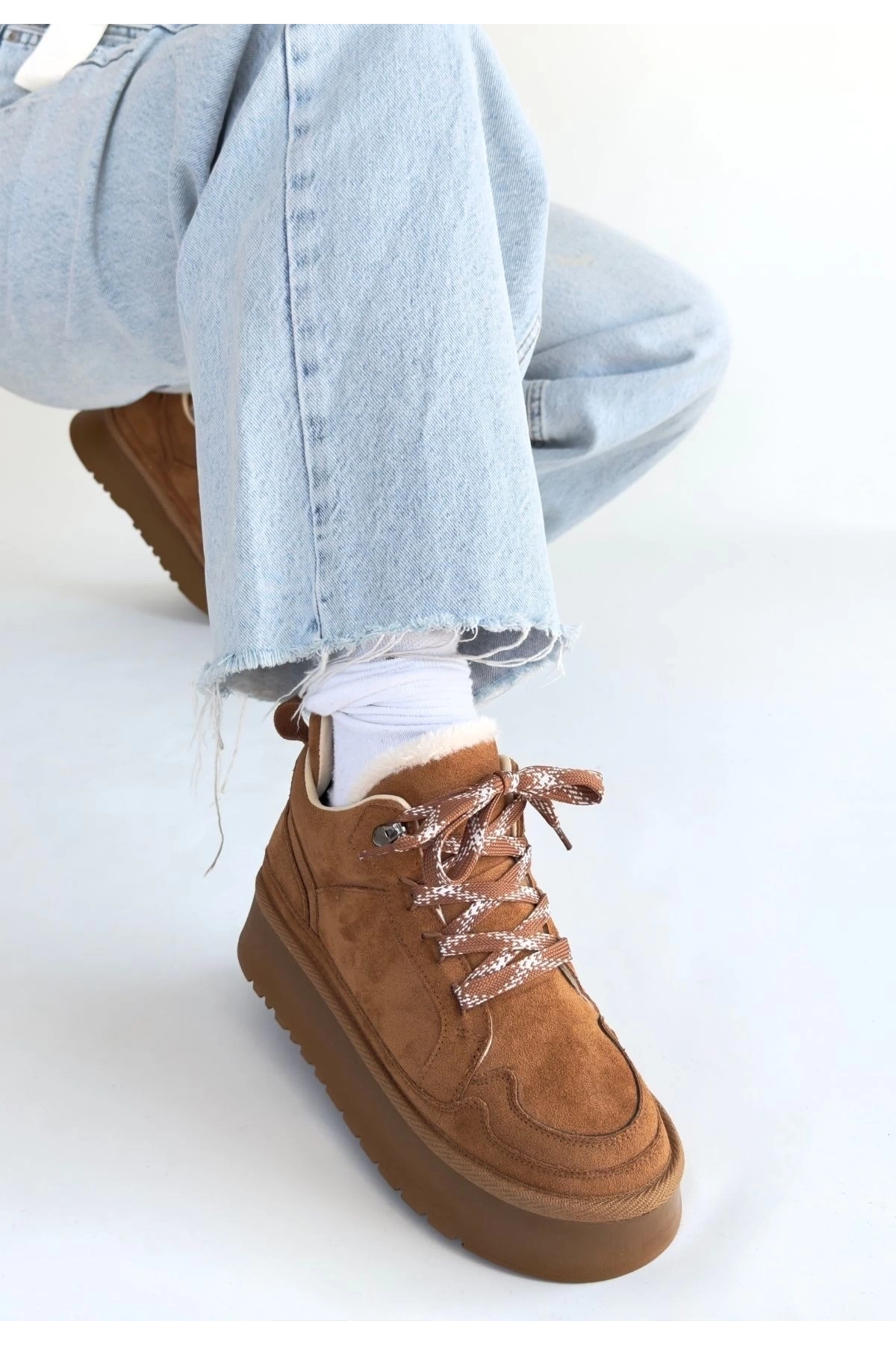 Muden Taba Süet Bağcıklı Bot