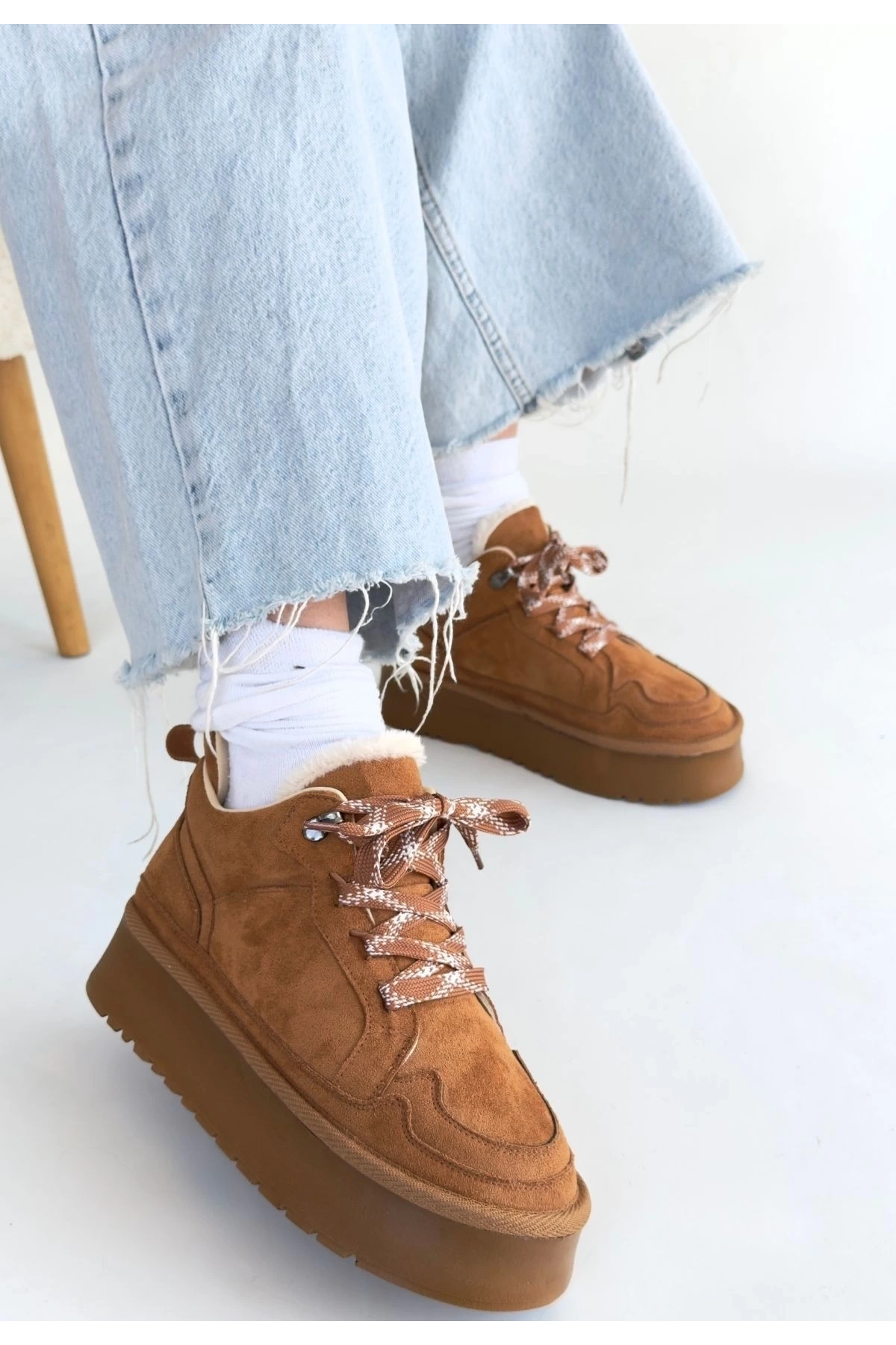 Muden Taba Süet Bağcıklı Bot