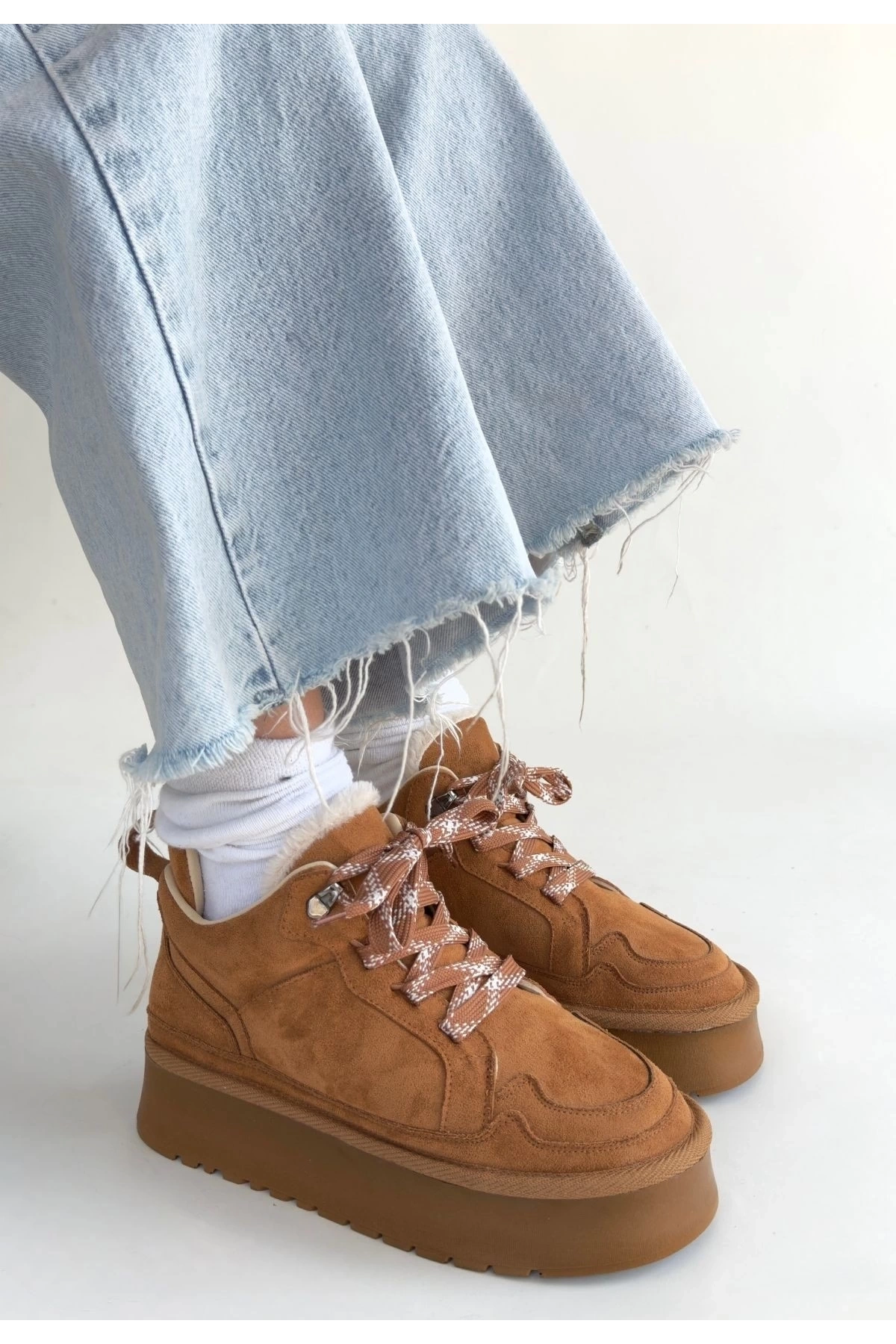 Muden Taba Süet Bağcıklı Bot