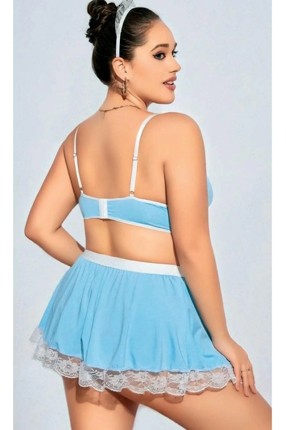 Nightlight 3603 Mini Etekli Büyük Beden Fantazi Hizmetçi Kostümü