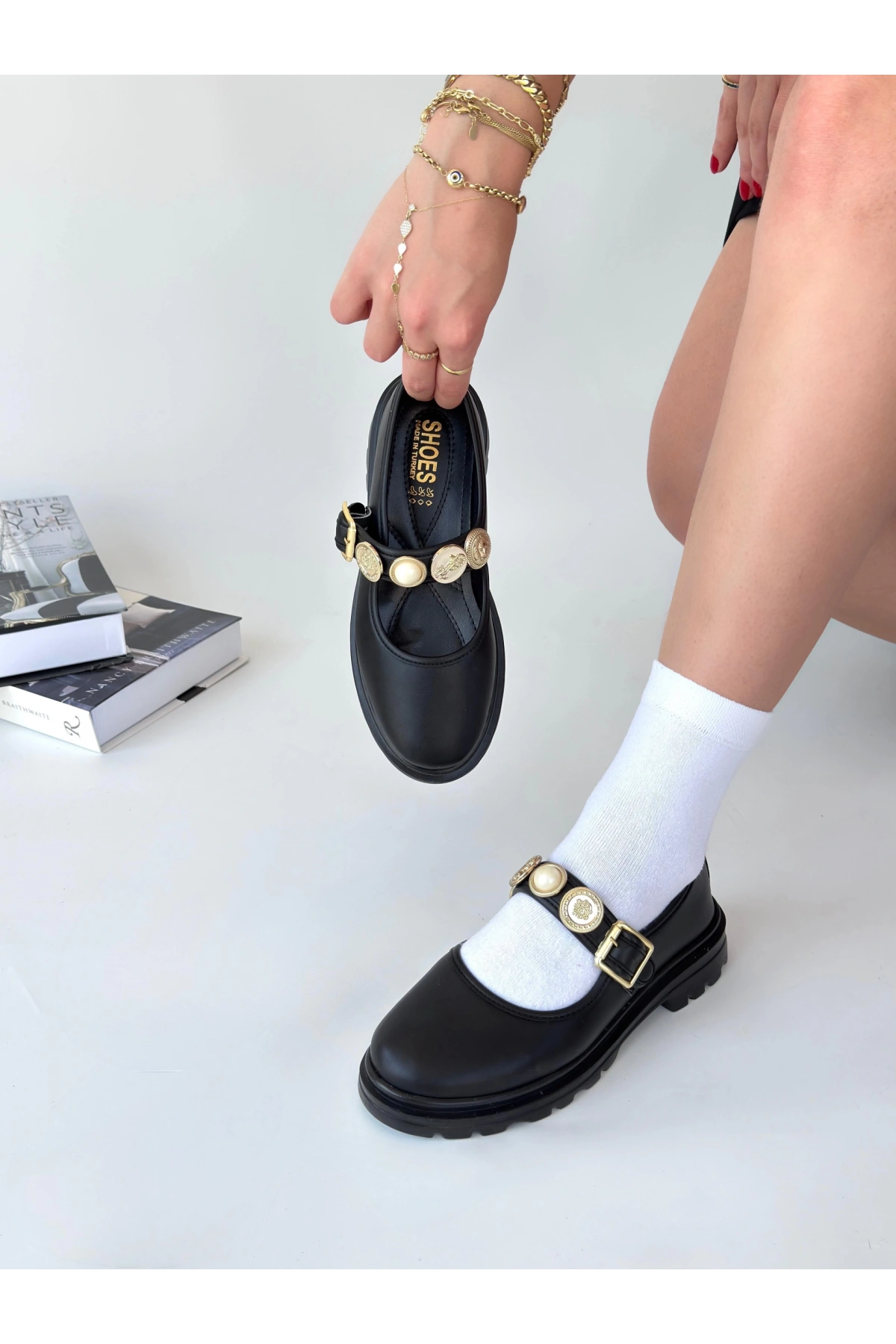 Okira Siyah Cilt Oxford Ayakkabı