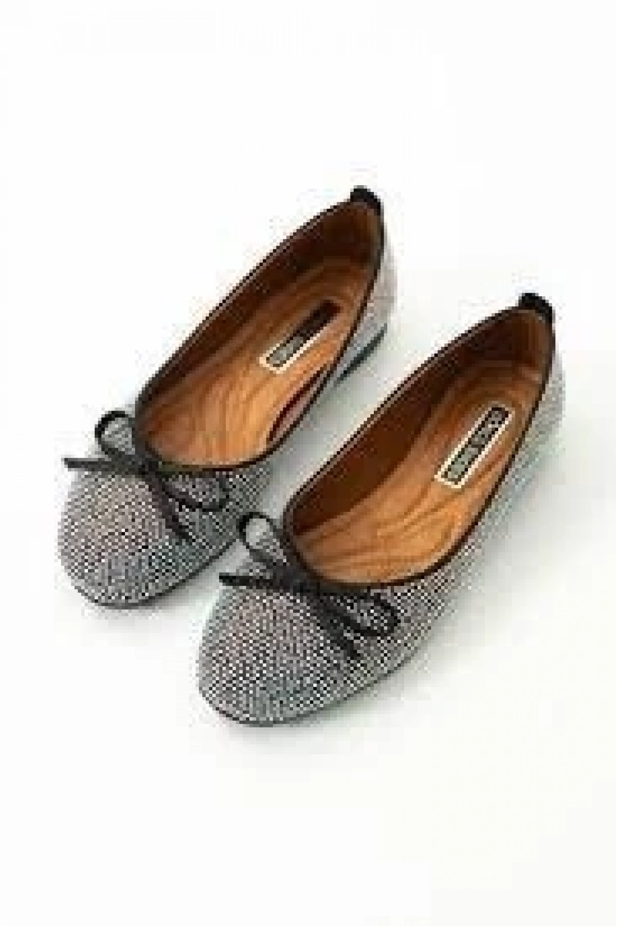 Potte Siyah Saten Babet Ayakkabı