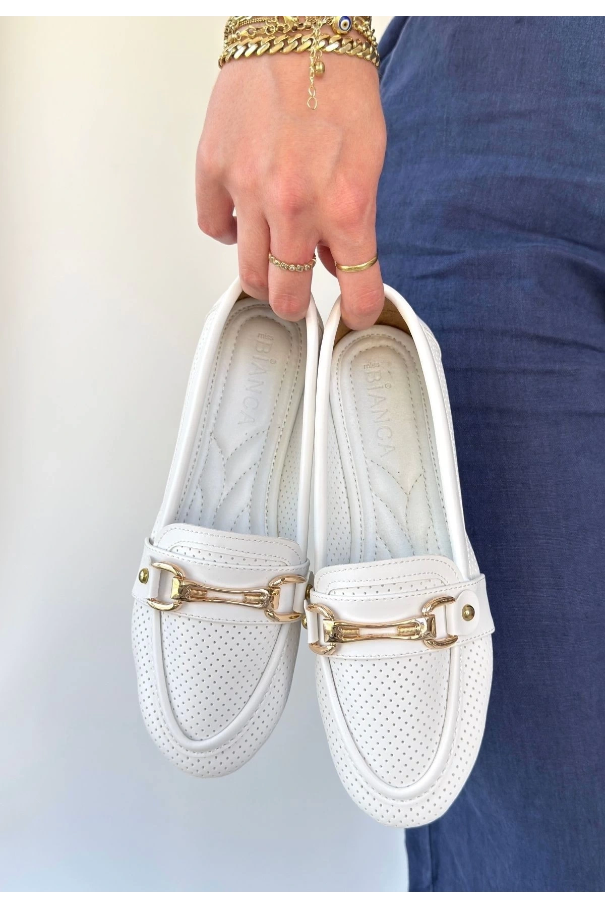 Rain Beyaz Cilt Babet Ayakkabı