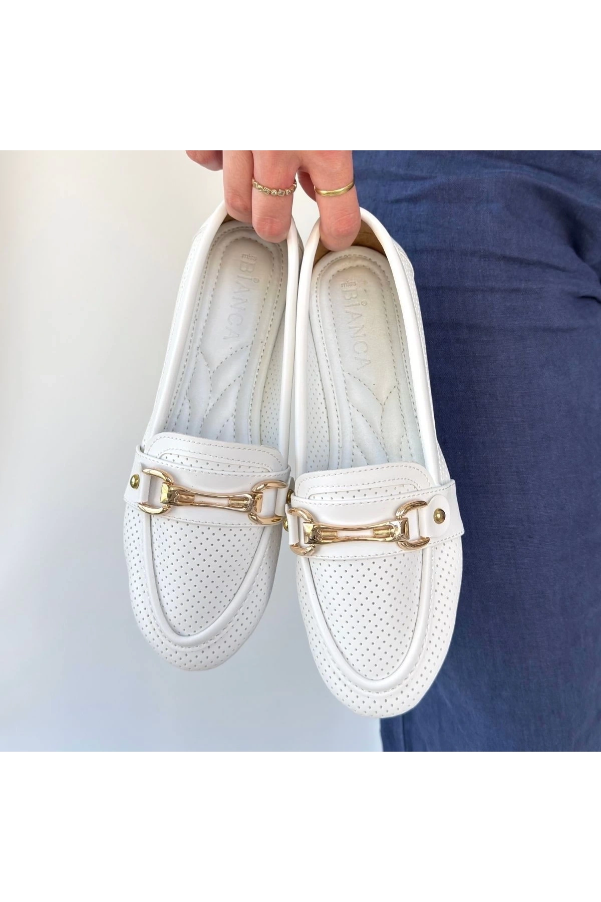 Rain Beyaz Cilt Babet Ayakkabı