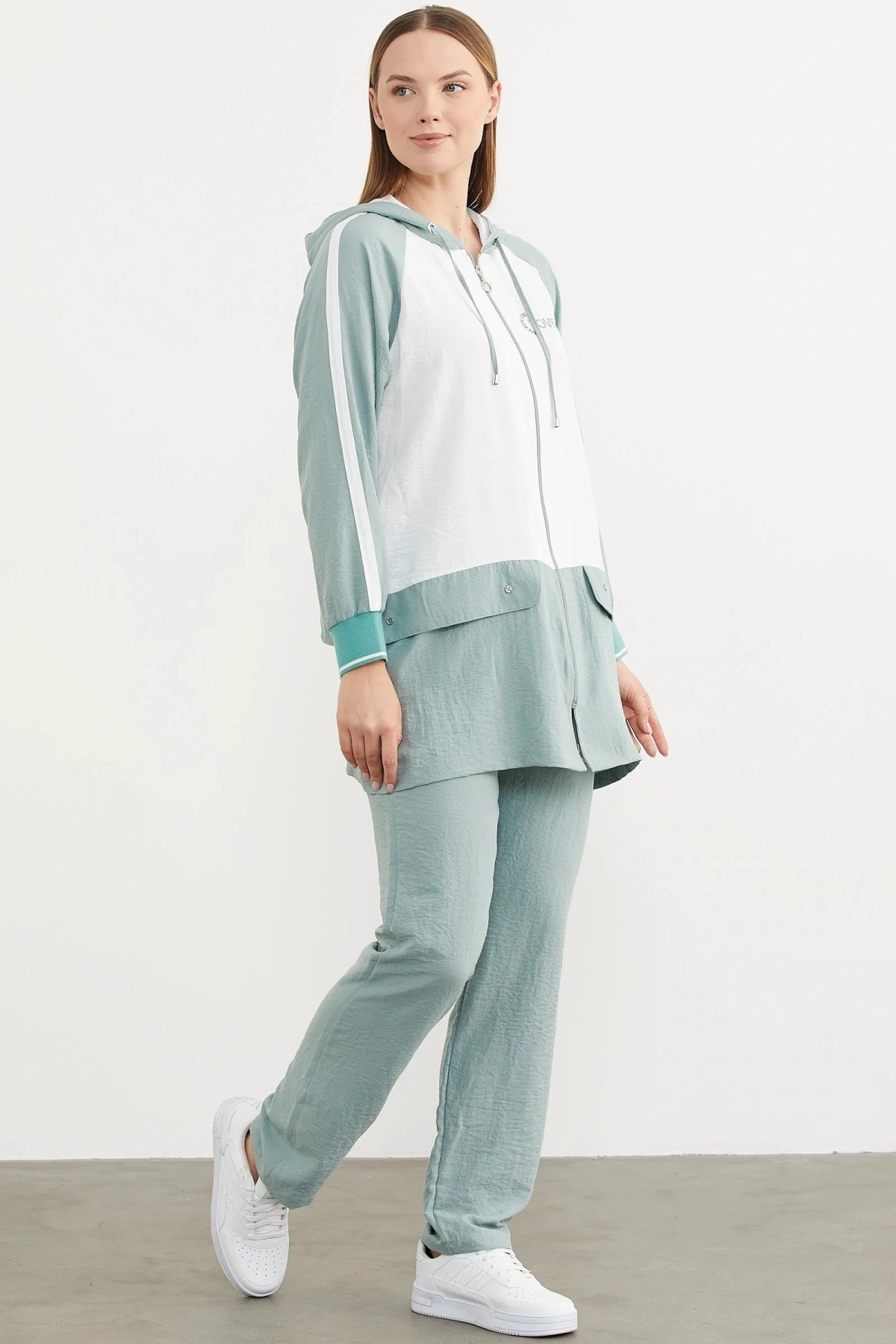 Sementa 76318 Fermuarlı Tunik Krep Takım