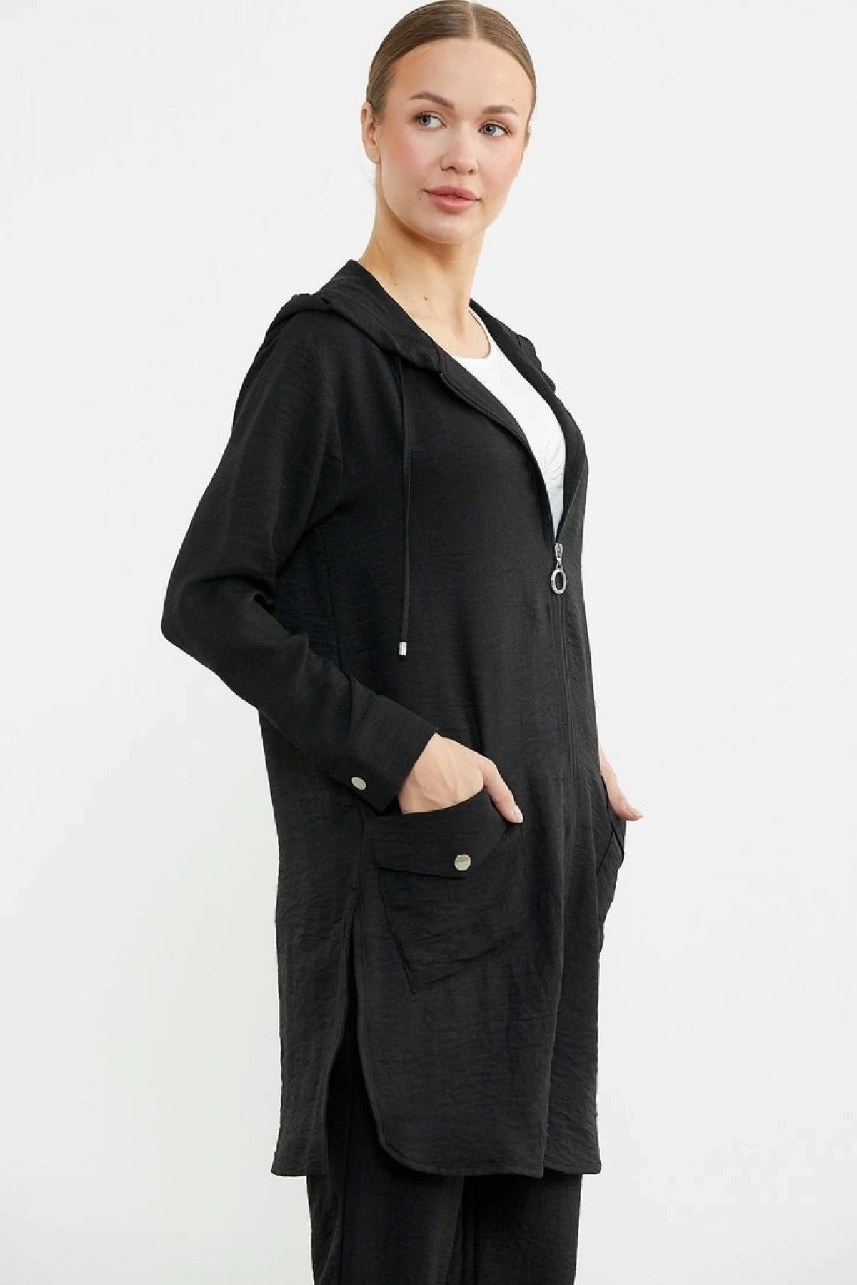 Sementa 76473 Büyük Beden Keten Görünümlü Üçlü Takım