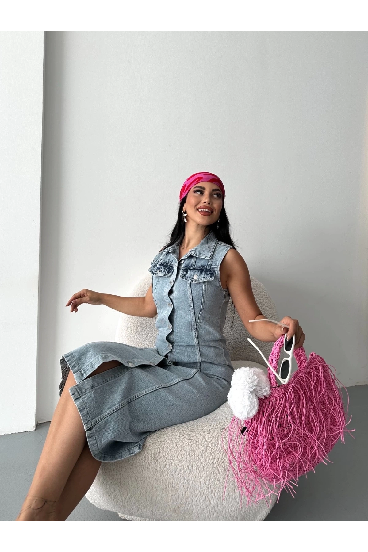 Sıfır kol kar yıkama tunik ceket mavi d2520