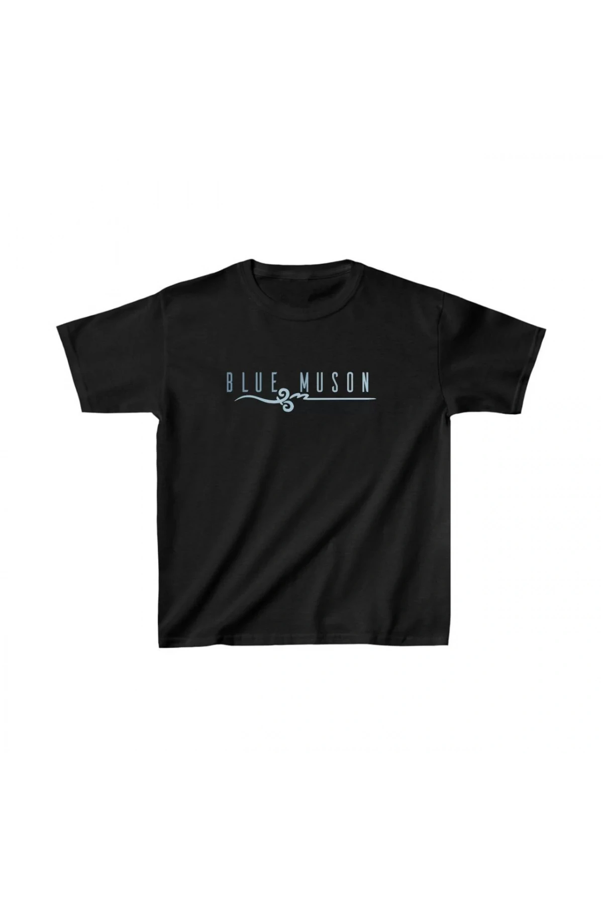 Unisex Çocuk Baskılı T-Shirt - Siyah