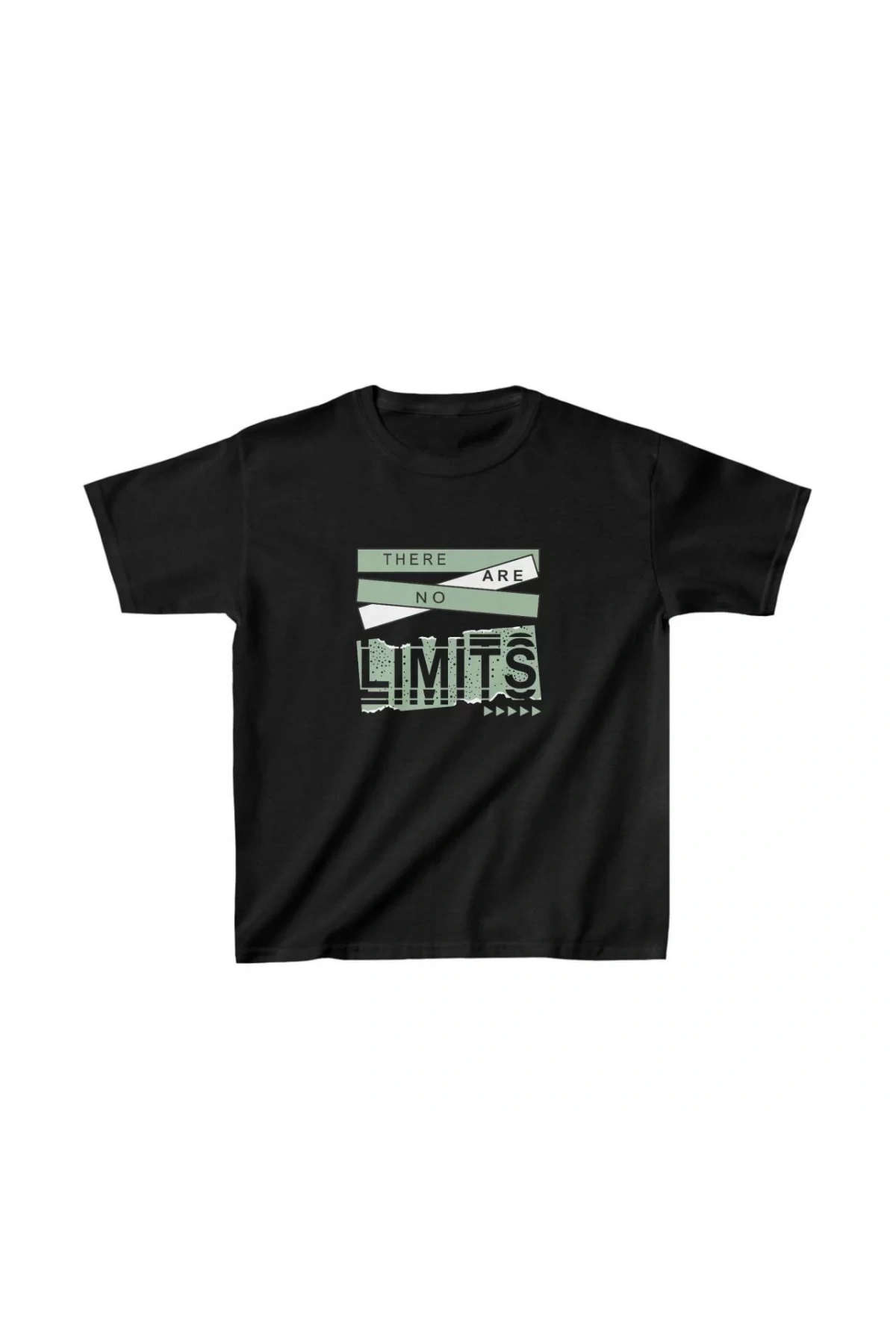 Unisex Çocuk Baskılı T-Shirt - Siyah