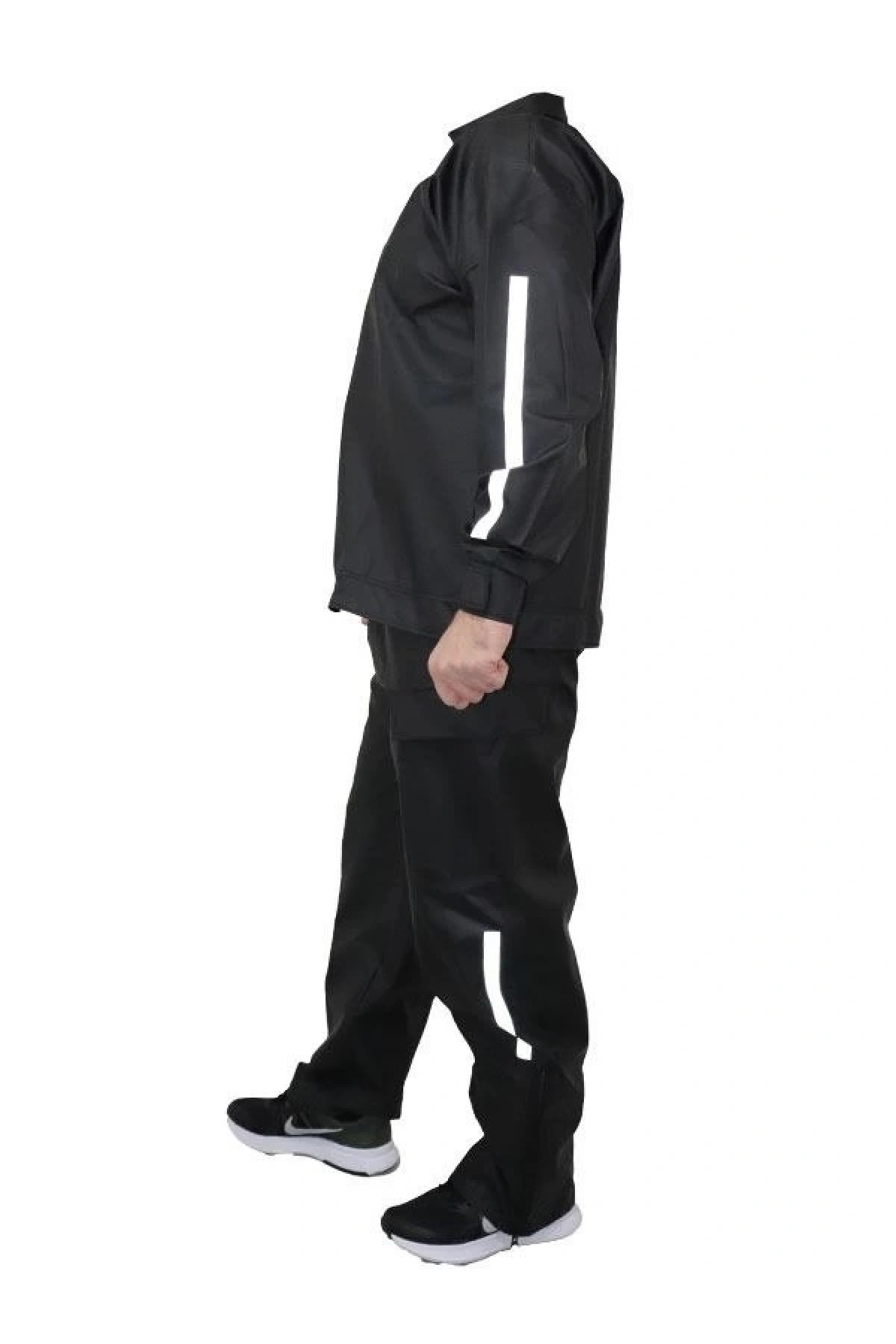 Yağmurluk Takım (Bahçıvan Tipi Askılı Pantolon ve Mont) - Siyah