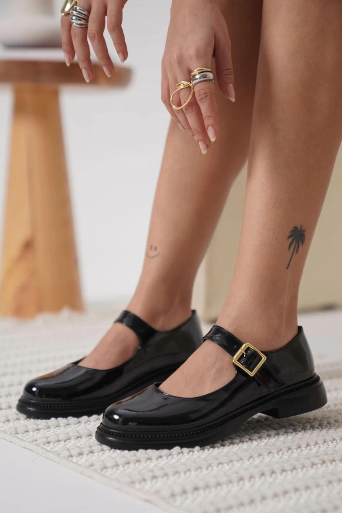 Yokox Siyah Rugan Oxford Ayakkabı