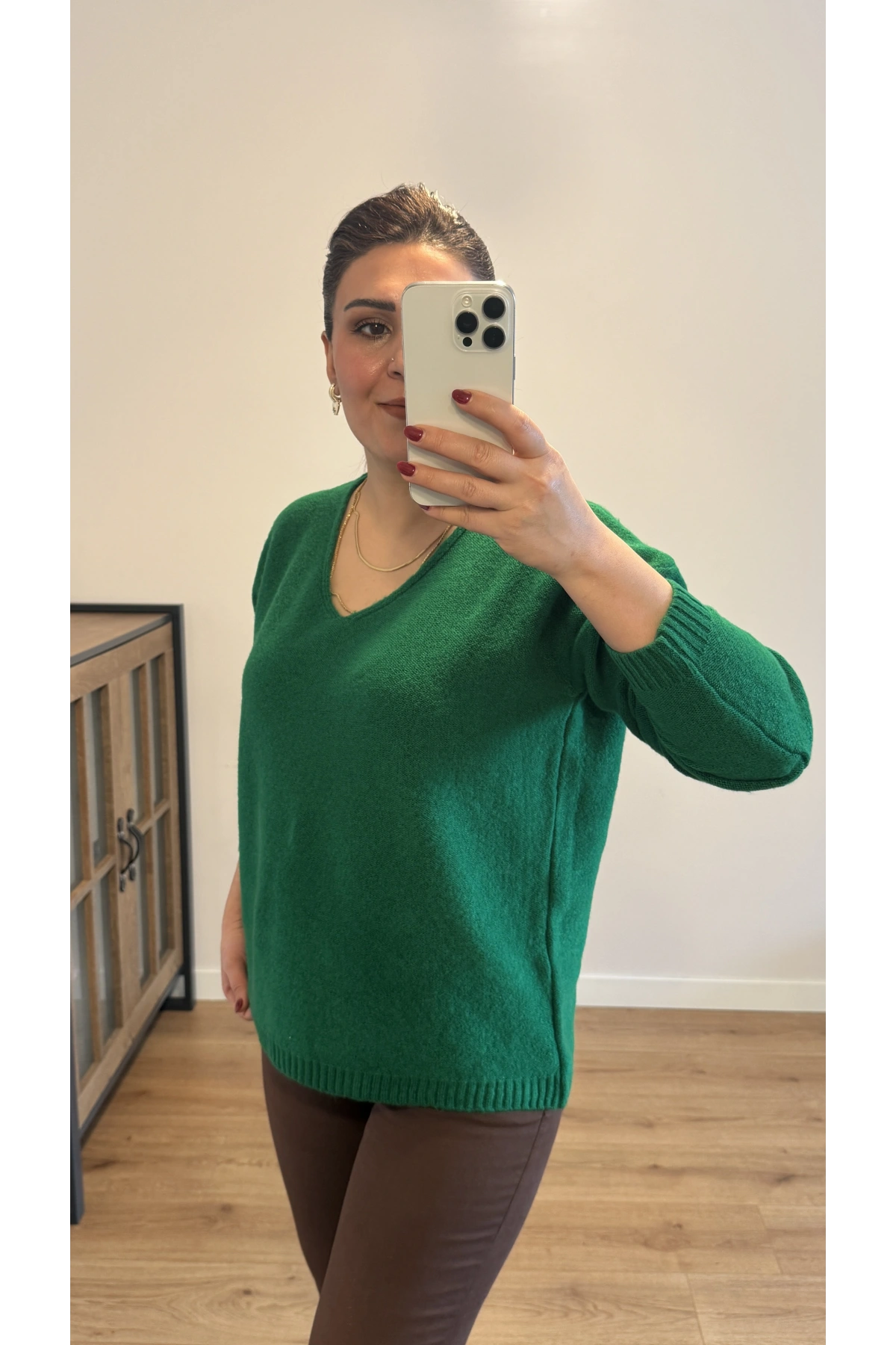 Yeşil Renk Yumoş Kazak