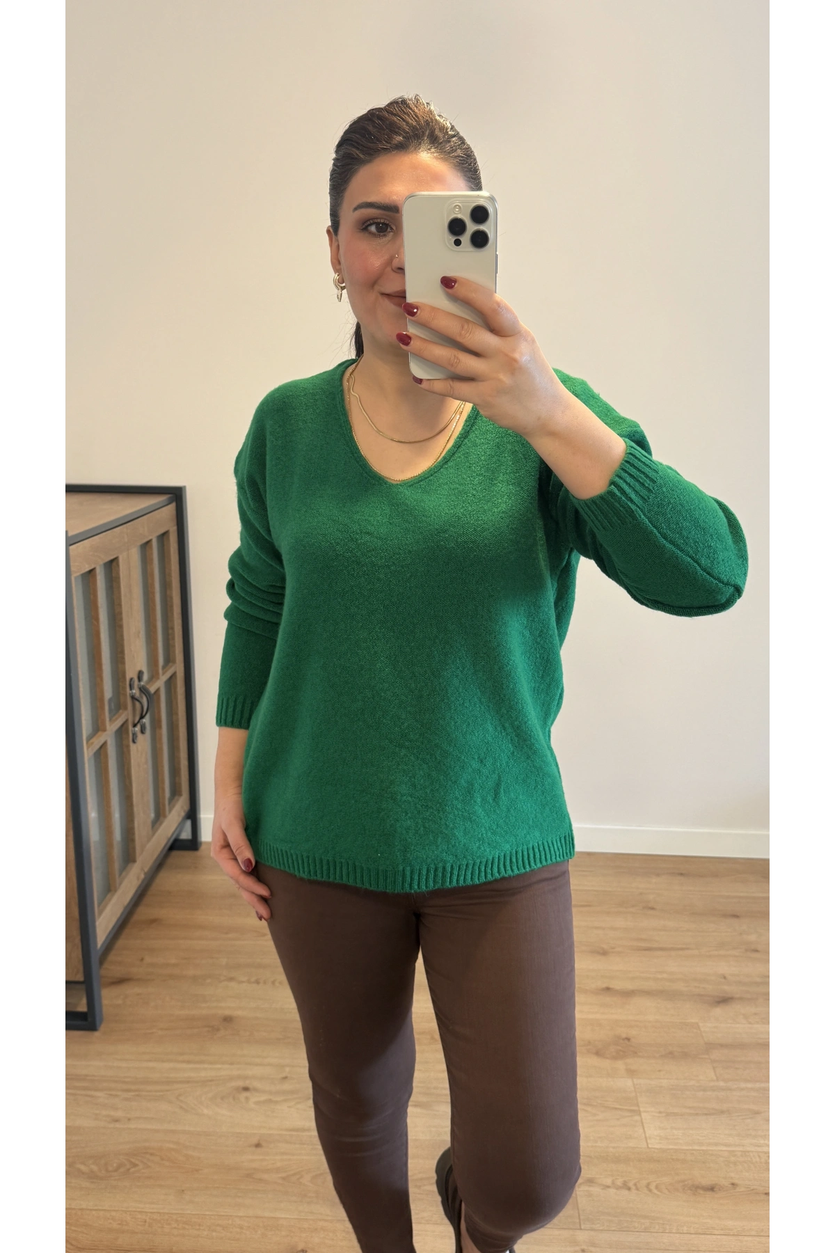 Yeşil Renk Yumoş Kazak