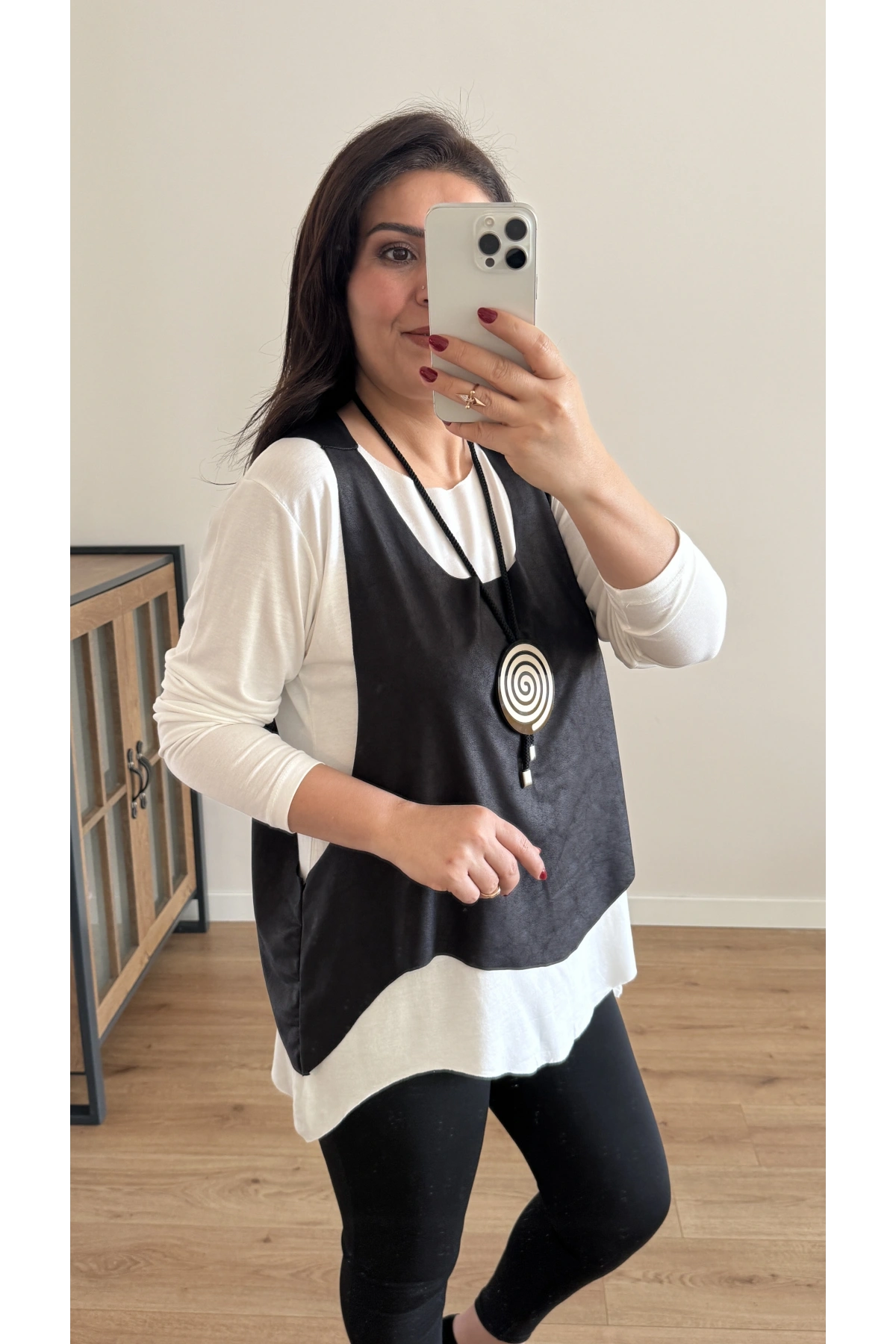 Kolyeli Asimetrik Kesim İkili Takım Bluz