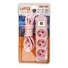 Priz 2.5 Mt Usb Li Pembe smodelix 850662 gextrx 976748