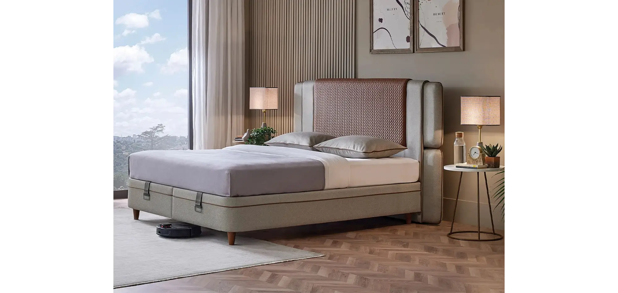 Bamboo Pedic Baza ve Başlık 160x200