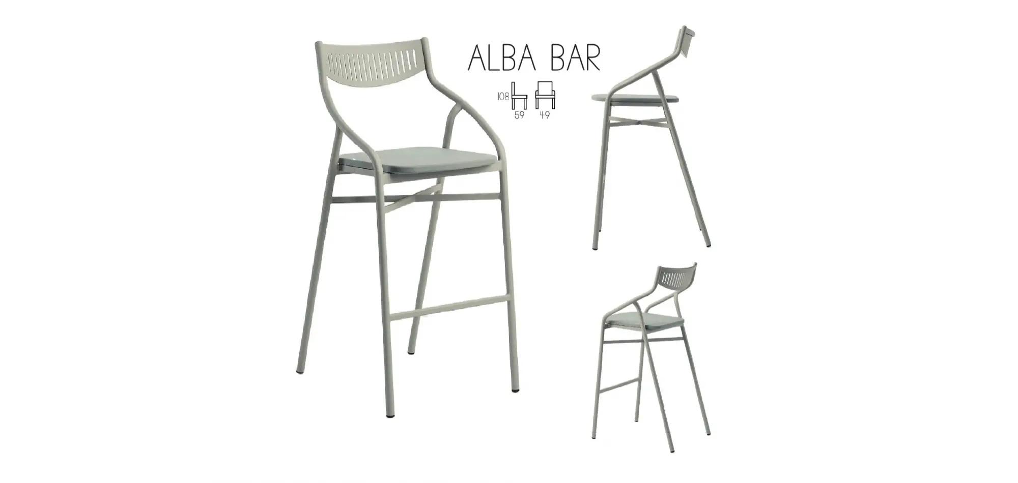 Alba Fileli Bar Sandalye