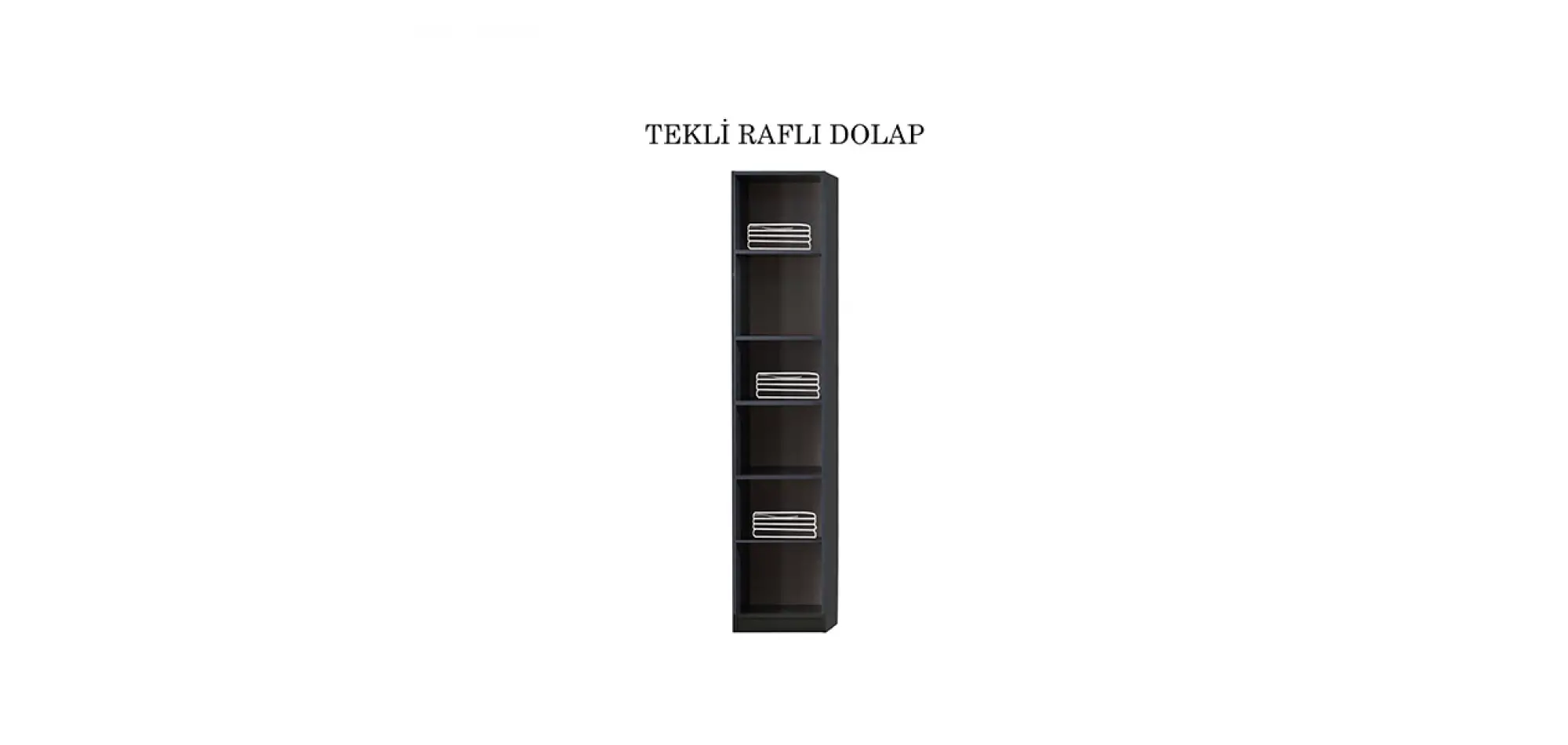 Lavish Tek Kapaklı Raflı Dolap
