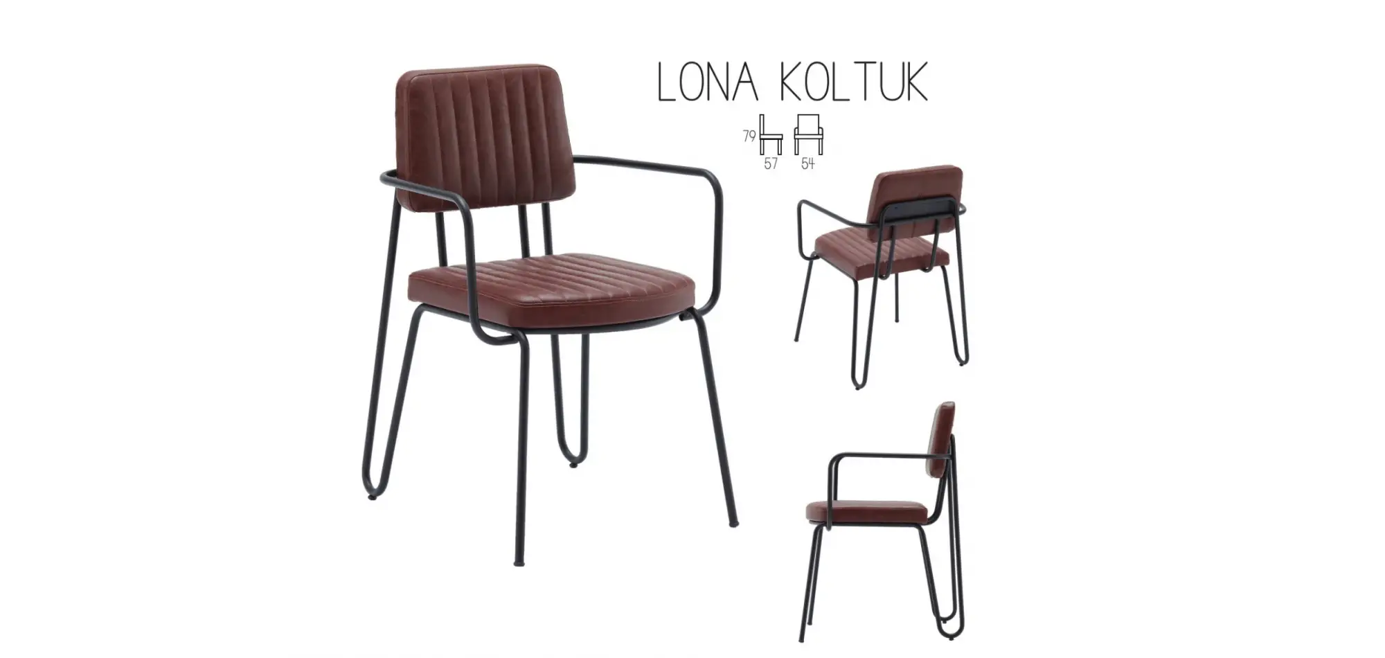 Lona Kollu Sandalye