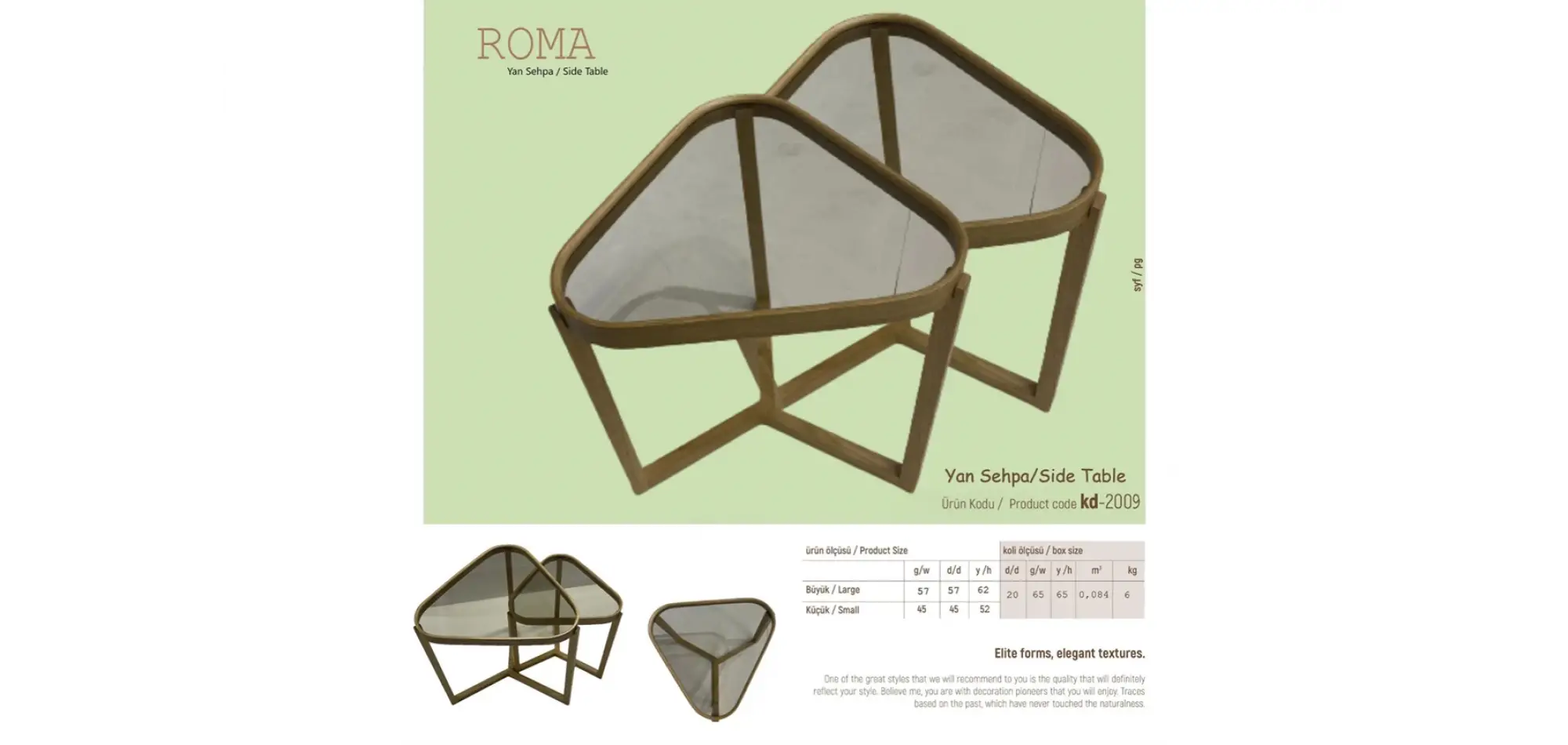 Roma 2li Zigon Sehpa