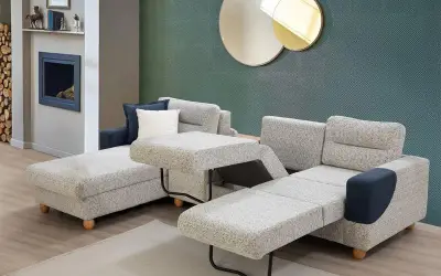 Velin Üçlü Köşe Koltuk