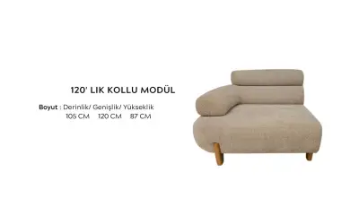 Elanora Köşe Sol Kollu Modül (120 cm)
