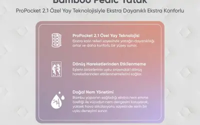 Bamboo Pedic Pocket Yaylı Yatak 90x190