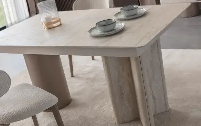 Traverten Yemek Odası Takımı