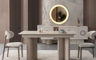 Traverten Yemek Odası Takımı
