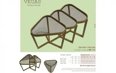 Vegas 3lü Zigon Sehpa