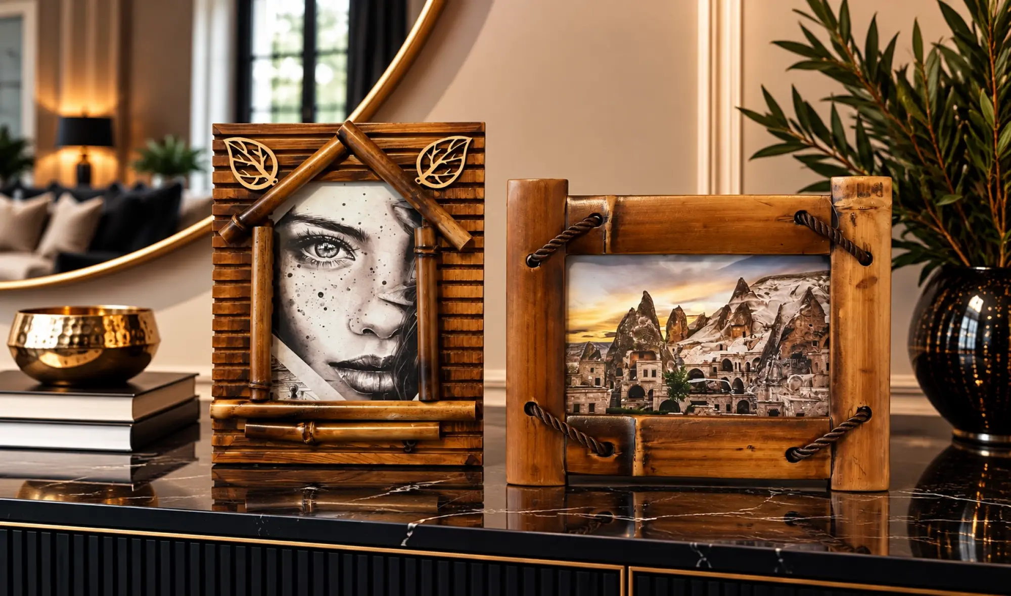 Ahşap Çerçeve İkili Set