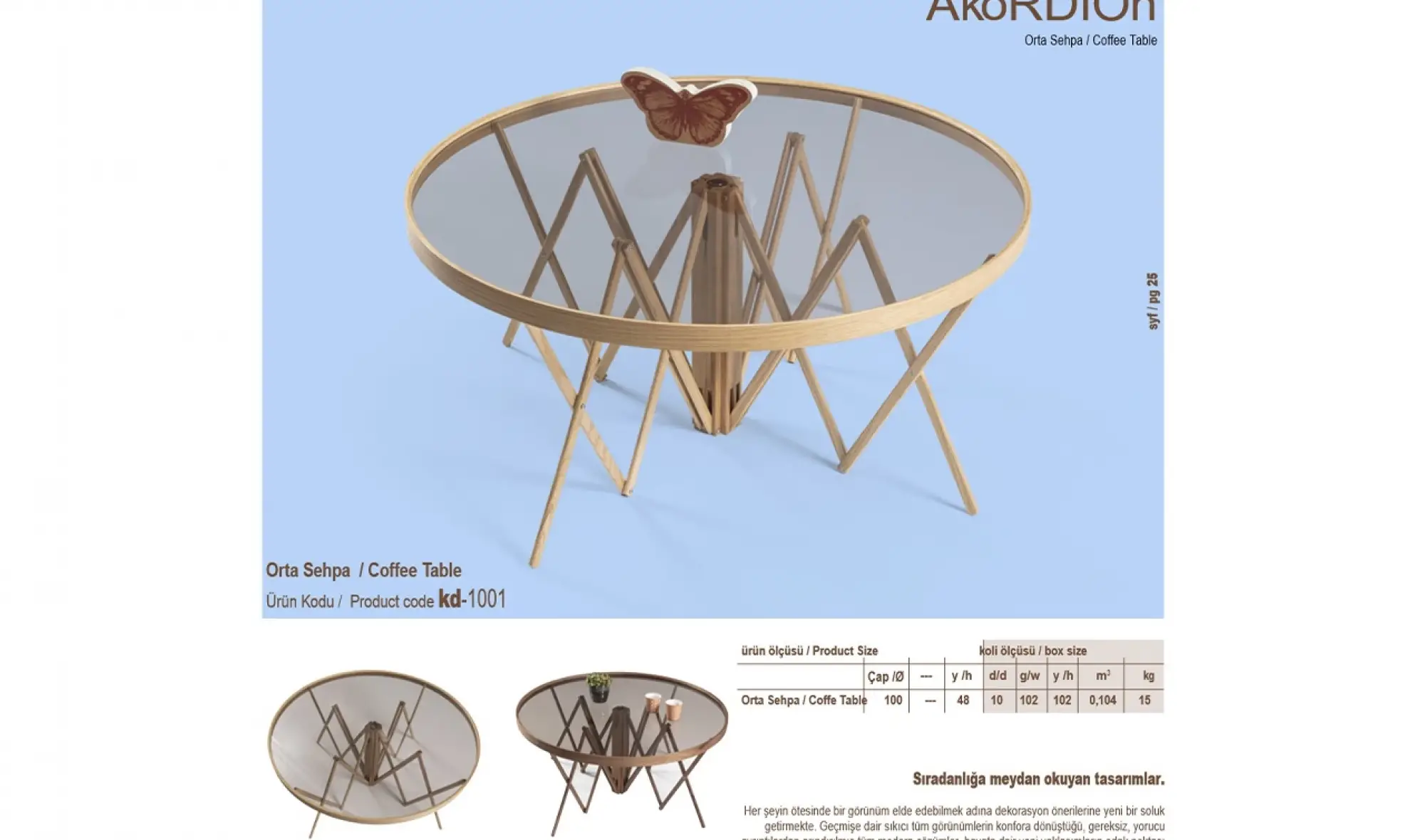 Akordion Orta Sehpa